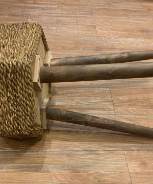 میز آباژور 60 سانت 6ضلعی حصیر بافت