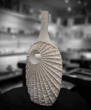 گلدان سنگی 1 سفید پتینه